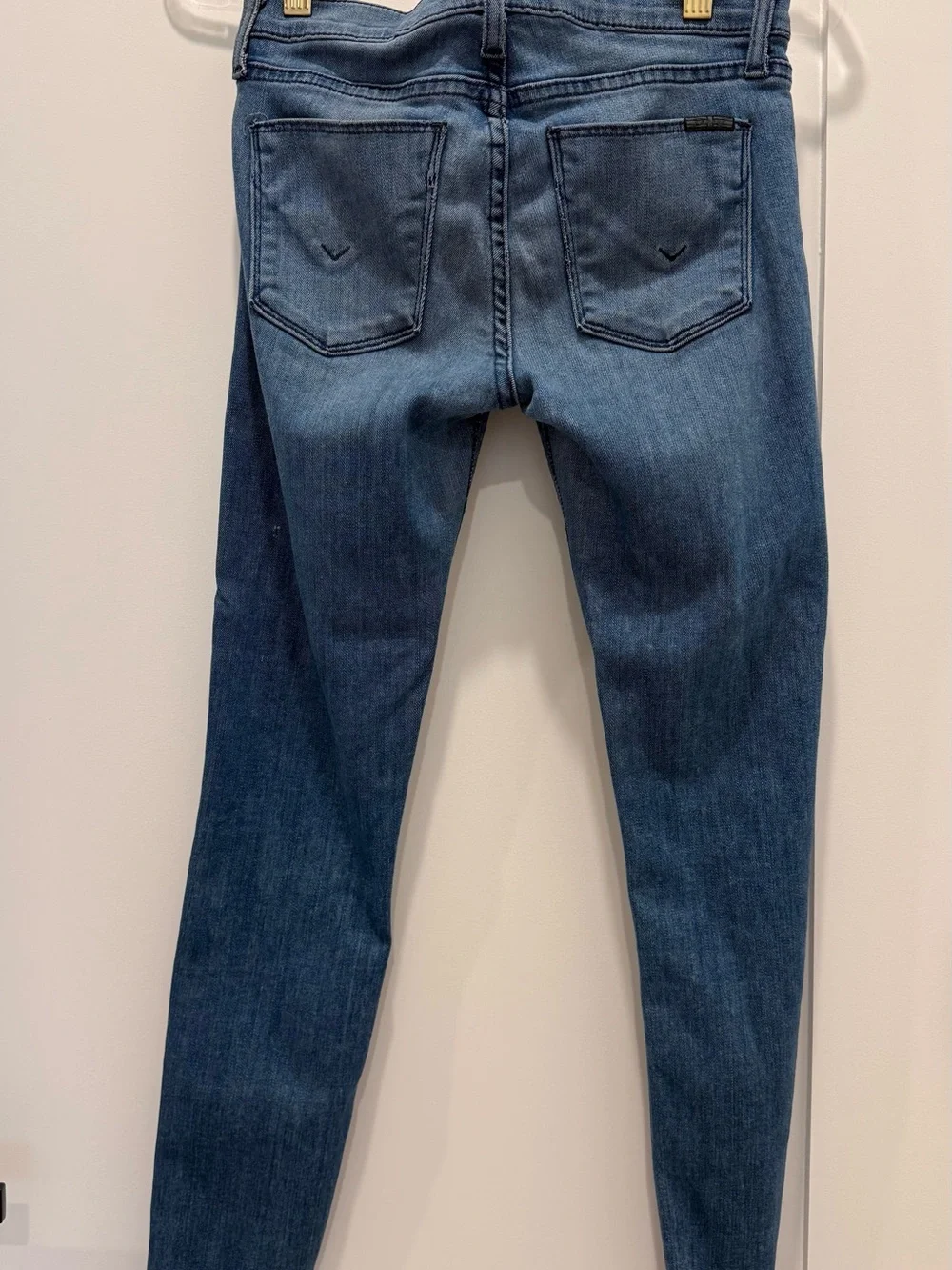 Hudson Jeans Womens Skinny Jeans Blue Wash